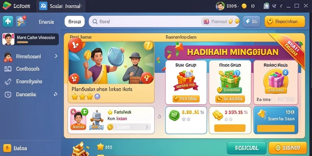 Fitur komunitas yang memungkinkan interaksi antar pemain.